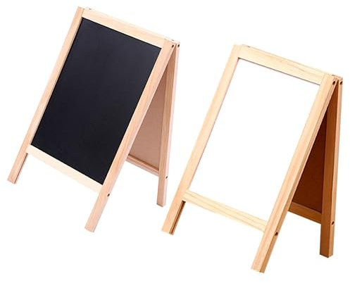 HAPINARY 2stücke Kleines Löschbares Whiteboard Für Junge Mädchen Kreidetafelschild Aus Holz Zweiseitige Tafel Für Studenten Praktisches Schreibbrett Für Kinderaktivitäten