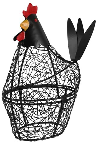 PRETYZOOM Cesto Per Uova In Ferro Battuto Cestini Di Stoccaggio Cesto Di Gallina Per La Casa Cestino Alimentare Multifunzionale Cesto Uova In Rete Cestino Per Uova Multifunzione