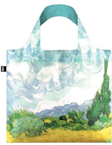 LOQI Vincent Van Gogh A Wheat Field mit recycelter Tasche, Cypresse, Blau, Gelb, Grün, Blau, Gelb, Grün, Modern, Blau, Gelb, Grün, Zeitgenössisch
