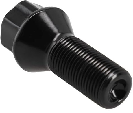 VVBNIN Satz Radschrauben Kompatibel Mit Für E70 E70N E71 1 Stück M14 X 1,25 Gewindegröße Schwarz 22 Mm Gewindelänge + 47,5 Mm Bolzenlänge Radmutter Stehbolzen OEM: 36136890324