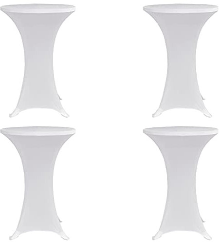 Xichuzi Stehtischhussen 4 STK. Ø 70 cm Weiß Stretch, Stehtisch Hussen, Stehtischhussen, Husse Für Stehtisch, Stretchhusse, Bistrotisch Hussen - 279069
