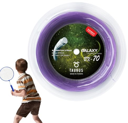 Nybhyjka Corde de badminton, fil de rechange pour raquette de badminton, 200 m, haute élasticité pour débutants, athlètes et amateurs