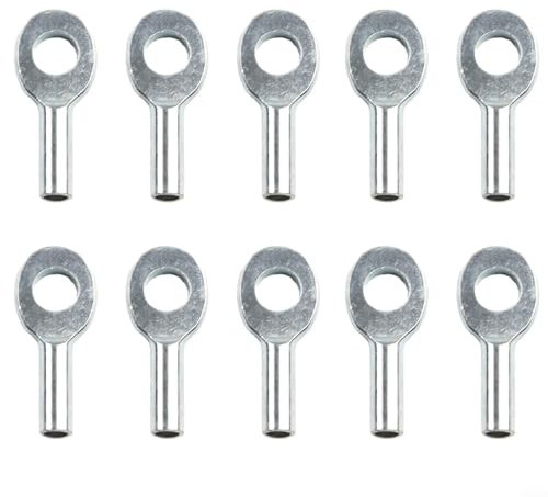 Volakebeing 10 Stück Seilzugmaschine Kabelösen Terminals Metalldrahtseil Endverbinder Stopper für Ausrüstung, Kabel, Heim-Fitness-Zubehör (6 mm)