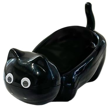 Tvålbricka, tvålskål | Cat Design Bar Soap Dish Tray Self-Draining | Bärbar hushållsförvaringslåda för, badrum, dusch, handfat