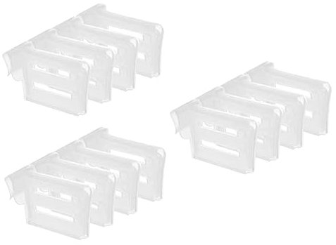 GOOHOCHY 12piezas Divisores Expandibles Refrigerador Organizador Estantes Lateral Clip Divisor Cajón