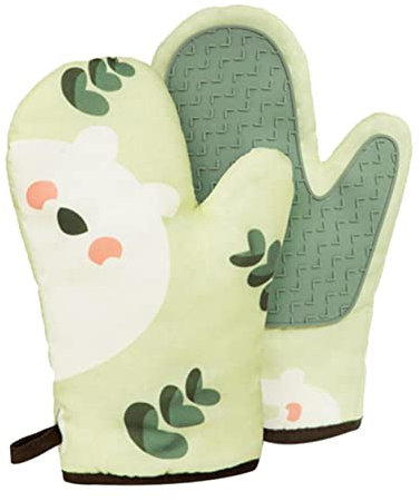 JECOMPRIS Scald Gloves for Baking Heat-resistant and Microwave-safe Made of Thick Material Non-slip Design for Home Cooking and Kitchen Use
