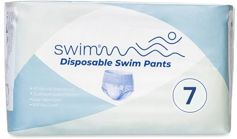Swimmm – Pannolini Piscina – Taglia 7 – 18-30 kg – 36 Pezzi – Discreti, Traspiranti e Delicati sulla Pelle – Pannolini da nuoto per bambini – Igiene e Protezione in Acqua