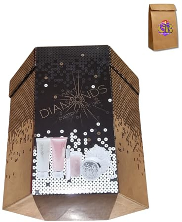 Next-London Women's Diamonds Pamper Gift Set with Eau de Parfum, Body Wash, Scrub, Body Butter, Bath Crystals, 5 Pieces