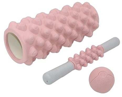 Massageskumrulle | Halkskydd med boll för regenerering – fasciarullar för muskelregenerering, avslappningsbollset för pilates styrketräning hemma gym resor