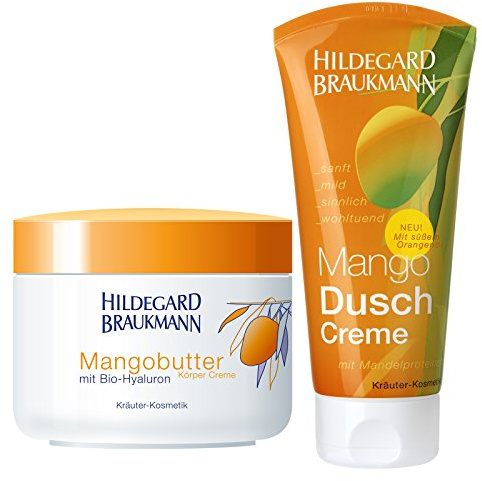 Hildegard Braukmann Mangobutter Körper Creme 200ml + Dusch Creme 200ml