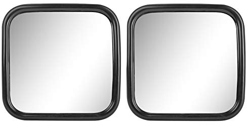 2x LKW, Transporter oder Bus Spiegel universal 18 x 18 cm Größe mit flexibler Halterung SET