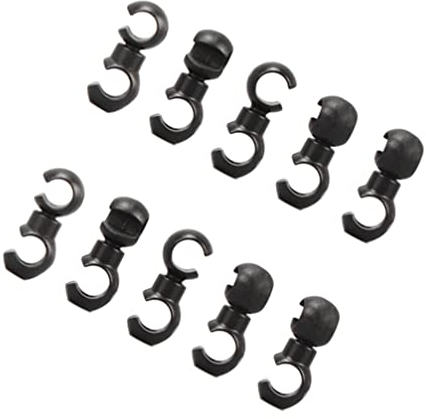 BESPORTBLE 10stücke Fahrradbremsschnalle Bremsschnalle Bremszug Fahrradzubehör Fahrradausrüstung c S-Haken-Clips Gehäuse Schlauchführung Radfahren Bremskabel-Sets Fahrradleitungsklemme Schwar