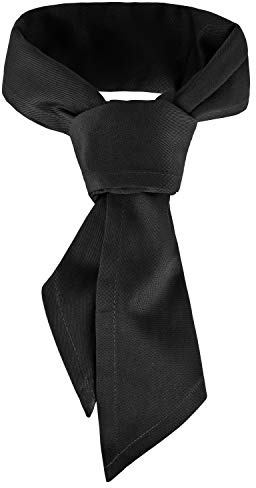 DESERMO Gastro - Foulard triangolare 120 x 80 cm | foulard professionale di alta qualità in 35% cotone e 65% poliestere | adatto per uomini e donne | Ampia scelta di colori | 220 g/m² (nero)