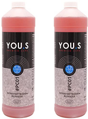 YOU.S Premium Care Werkstattbodenreiniger Boden Reiniger Konzentrat - 2x 1000 ml