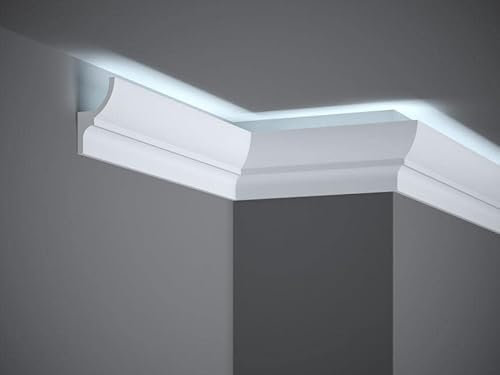 Mardom | LED Lichtleiste MDB100 | 50 x 100 x 2000 mm | Weiß | Deckenleiste | Stuckleiste | Modern