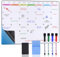 POPRUN 60×40cm Whiteboard Monatsplaner/Wochenplaner Abwischbar Selbstklebend für die Wand, Glas und Holz(jede glatte Oberfläche) Familienplaner, Planungstafel, Monatskalender, Memoboard auf Deutsch