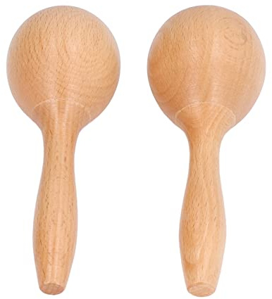 Instrumento de percusión de Maracas, Equipo de Fiesta de Madera de Haya de Maracas de música portátil Compacto para Juegos de Concierto