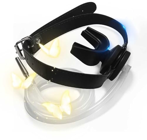 QgLust Mundknebel SM Paar Bondage Silikon Ballknebel Verstellbar Sklave Fetisch Sexspiel SexspielzeugPaar Erotik Sexspielzeug Extrem Sexspielzeug Set Geeignet für Paar Rollenspiel Set (Schwarz)