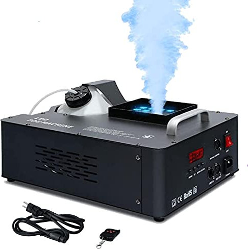 琛胜 Máquina De Humo De 1500 W/3000 W, Máquina De Niebla Vertical con 24 Luces Led De Colores, Efecto Y Control Remoto, para Halloween, Bodas, Discotecas, Fiestas De Navidad, Actuaciones De DJ,1500W