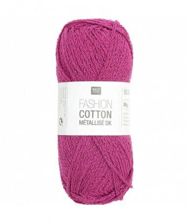 Rico Design Strickgarn Fashion Cotton METALLISIERT DK
