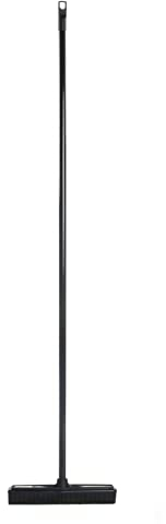 Escoba Extra de Goma 100% Caucho. Cerdas de Goma Ideales para Cabello, Pelo de Mascota, derrames, Polvo. Exterior-Interior. Rosca Universal 22 mm. (Escoba con Palo)