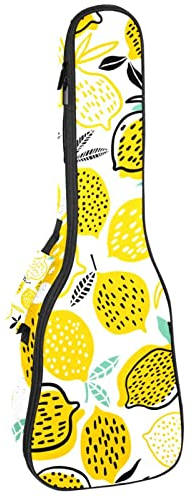 Ukulele Koffer Zitrone Ukulele Tasche 23 Zoll 10Mm Gepolsterte Für Sopran Tenor Konzert Ukulelen