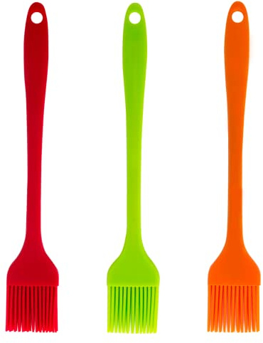 AWAVM 3Pcs Pastry Brushes for Baking, Food Brush,Silicone Brush Cooking,Oil Brush,Basting Brush,Cooking Brush,Barbecue - BPA Free