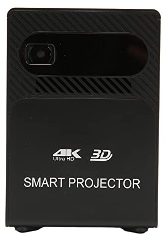 Airshi Mini Proiettore, Quad Core CPU DLP Proiettore Portatile Proiezione 4K 3D Supportata 4G RAM 64G Rom Telecomando per Desktop (#1)