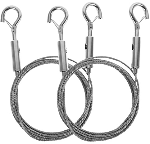 Veemoon Kit Para Colgar Cuadros Alambre Acero Inoxidable 2 Mm Diámetro Cable Ajustable 2 Metros Con Ganchos Medianos Para Marcos y Espejos Sistema Colgante Resistente