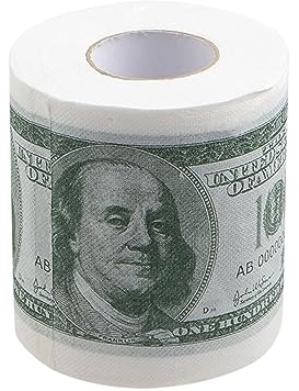 Divertido billete de cien dólares rollo de papel higiénico rollo de dinero $100 regalo novedoso toallas de papel de 2 capas suministros de baño (Color : Toilet paper)