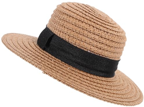 Abaodam Handgefertigter Puppenstrohhut Flach Mit Feiner Webarbeit Mini Puppe Zubehör Und Dekoratives Mikro-landschaftsaccessoire Vielseitig Für DIY Basteln Und Fotorequisiten Geeignet