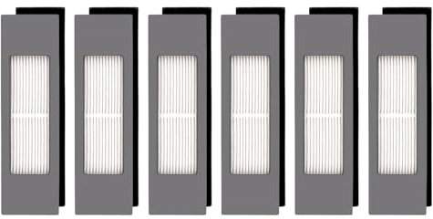 (6 Stück) HEPA Filter Compatible With Ecovacs DEEBOT OZMO N10 Plus T5 T8 T9 T8 AIVI Max 920 950 N5 N7 N8+ N8 Pro Plus DX55 DX93 DJ65, Roboter-Staubsauger-Filter-Zubehör