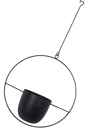 KONTONTY 1stück Nordic Style Eisen Blumentopf Kreativer Gartenblumentopf Für Hängende Pflanzen Stabil Und Langlebig Für Dekoration Ihres Zuhauses Schwarz