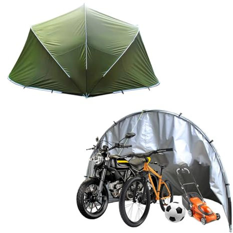 YSMSMZJK Gartenhütte Halbkugelförmig Fahrradgarage Wetterfest für 2/3/4/5 Fahrräder Fahrradbox Motorrad Garage Winterfest