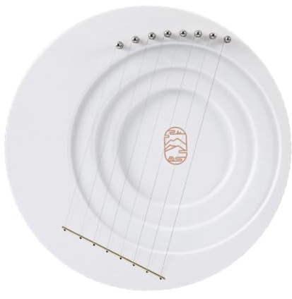 kowaku 8-saitige Lyraharfen, Holzsaiteninstrument, professionelle klassische Moon Lyra-Saitenharfen, für Bildung, Konzentration, Weiß