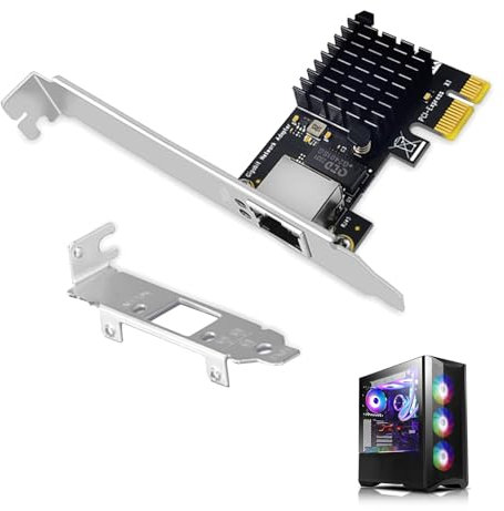 Gigabit PCI Express Network Card, PCIe Adapter 10/100/1000Mbps Ethernet LAN Card with RJ45 Port Low Profile Network Adapter for Windows 11/10/XP/8/7 Mac OS Linux for Desktop or Server