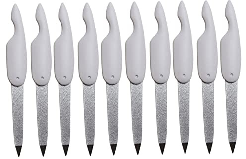 ELAYARD Faltbare Doppelseitige Nagelfeilen Tragbare Maniküre Feilen 10 Stück aus Abs Kunststoff zum Polieren und Glätten vor Nagelbehandlungen