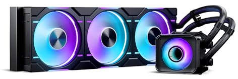 Phanteks GLACIER ONE 360D30 X2 DRGB 360mm AiO-Wasserkühlung - CPU-Kühler mit D-RGB, drei D30-Lüftern & Aluminium-Deckel – Schwarz