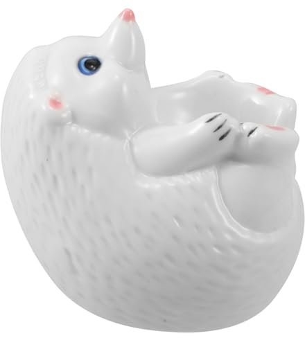COLLBATH Support à Œufs Animal en Céramique pour Petit-déjeuner Adorable Plateau à Œufs Décoratif