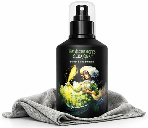 Next Gen | GAMER Edition | SCREEN CLEANER KIT | for TV, Monitor, Laptop, Touchscreens, Tablet & Phone – | 200ml Scented Spray + x2 Microfiber Cloths | Fast-Dry, Anti-Static, | Alchemist’s Cleanser |