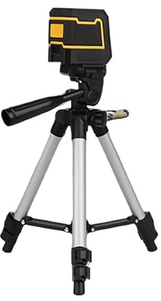 Nivel Láser Cruzado con Soporte, Herramienta de Alineación Autonivelante con Trípode, Kit de Herramienta de Alineación Rápida para Instalación de Fontanería Suelo Pared Montaje en Exteriores