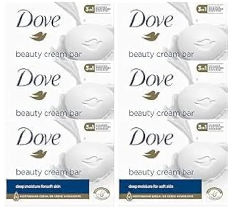/6 bars/Original Dove Beauty Cream Bars | Classic Original Soap for Shower & Bath Cleansing | Normal & Sensitive Skin | pack of 6 Multipack 540g