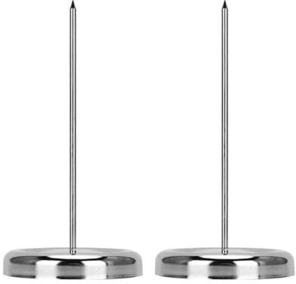 DEARMAMY 2 Piezas Pinchos para Recibos de Acero Inoxidable Soporte Seguro y Duradero para Facturas y Notas para Restaurantes Cocinas y Oficinas Organiza Papeles y Tickets Eficientemente