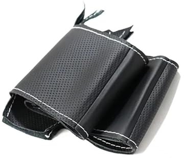 Lenkradabdeckung Lenkradbezug Aus Geflochtenem Echtleder Für G30 G31 G32 G20 G21 G14 G15 G16 X3 G01 X4 G02 X5 G05 Auto Lenkradbezug(White Thread)