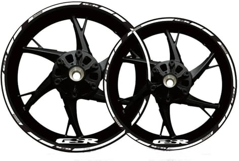 Pegatinas para Ruedas Adhesivo Reflectante para Llantas De Motocicleta para Suzuki GSR600 GSR 600 Calcomanías para Llantas De Moto(Color 15)
