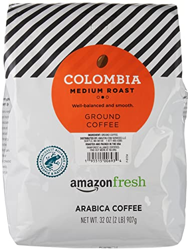 Amazon Fresh, Colombia Ground Coffee, Medium Roast, 32 Oz