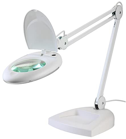 edi-tronic LED Lupenleuchte 5 Dioptrien Kaltlicht Arbeitsleuchte 80 LED´s Lupenlampe Lupe