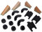 Acclaim Umpire Solid Rubber Bowling Measuring Wedges 6 Round 2.8 cm 4 Semi Circle 6cm Plus 2 x 2 Piece Hardwood Wedges & 3 Multi Angle Rubber