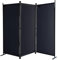 QUICK STAR Paravent 170 x 165 cm Séparateur de Tissu Jardin en 3 Parties Pliable Balcon Écran de confidentialité partition Noir