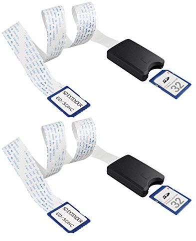 Jopto Flexibles Verlängerungskabel für SD-Karte, 48 cm, kompatibel mit Raspberry Pi, GPS, DVD, LED, Wildkamera, SDHC, SDXC, 2 Stück